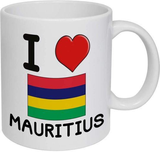 Azeeda I Love Mauritius' Ceramic Mug