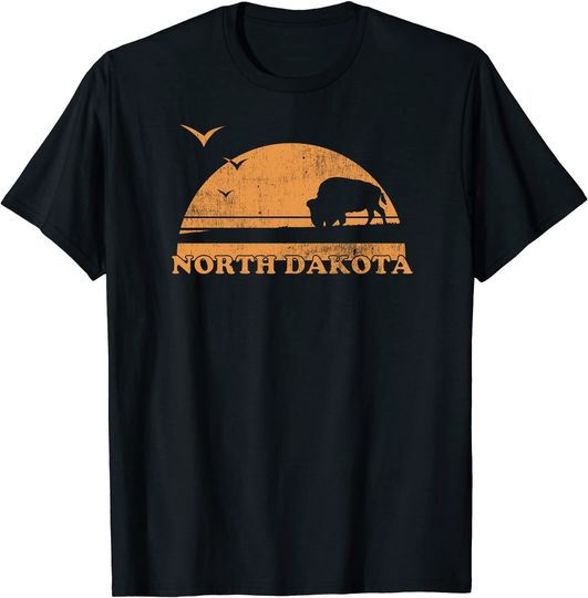 Vintage North Dakota 70s 80s Sunrise T Shirt
