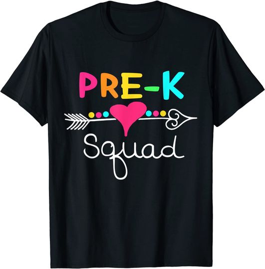 PRE-K Squad Fourth Teacher Student Team Back To School T-Shirt