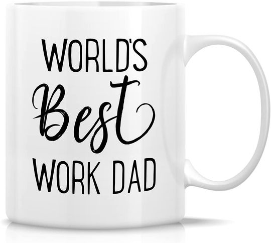 World's Best Work Dad, Goodbye Farewell Ceramic Coffee Mugs