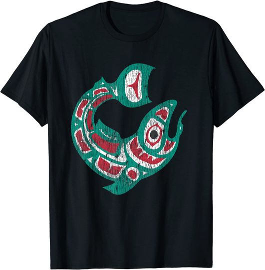 Native American Indian Salmon Fish Totem T-Shirt