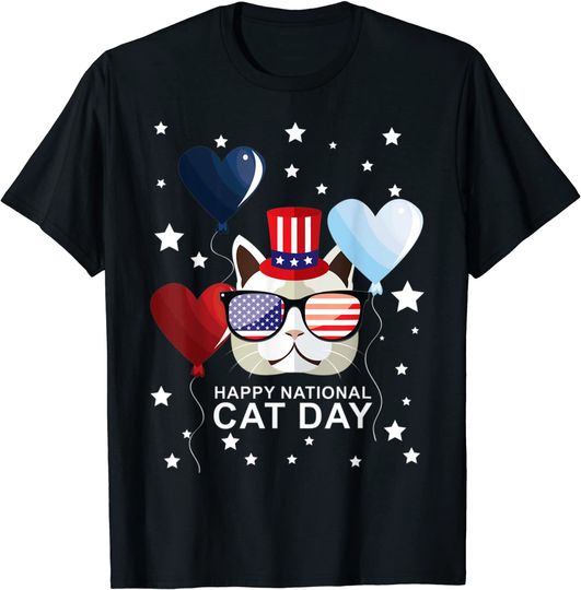National cat day gift to celebrate cat Day T-Shirt