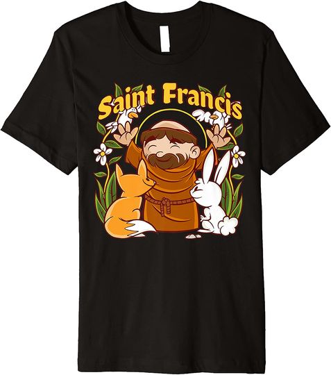 St Francis of Assisi Patron Saint of Animals Catholi T-Shirt