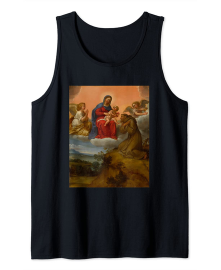 Virgin and Child Adored by Saint Francis 1606 Tank Top