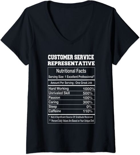 Customer Service Representative Nutritional Facts Gift T-shirt
