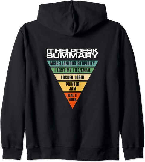 Funny IT Helpdesk Summary Hotline Tech Support Hoodie
