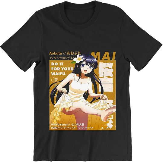 Mai Sakurajima Rascal Shirt Does Not Dream of Bunny Girl T-Shirt Anime Fan Tee Birthday Gift for Men Women LS16159