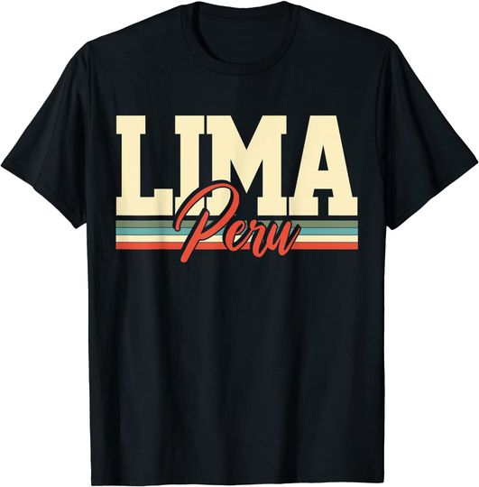 Lima Peru Travel Souvenir Retro T Shirt