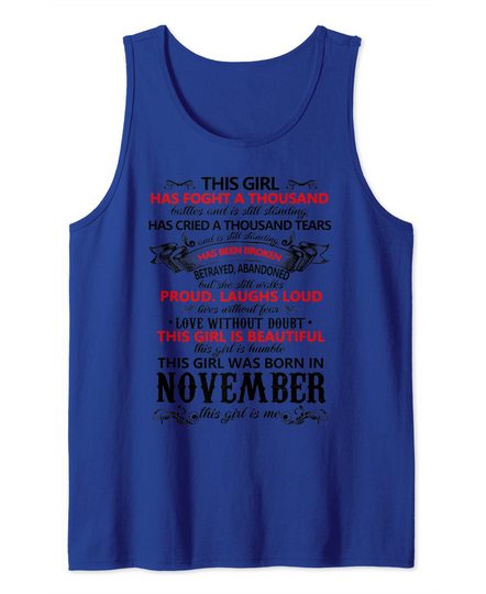 This Girl is Beautiful was born in November Tank Top
