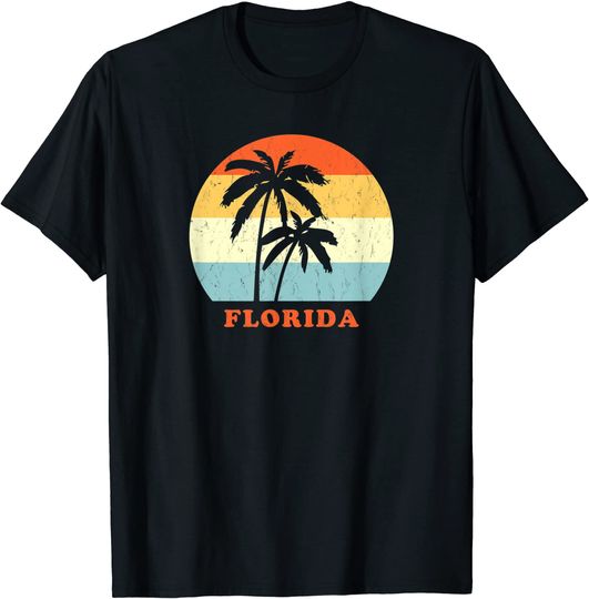 Florida Vintage Retro Sun & Palm Vacation T Shirt
