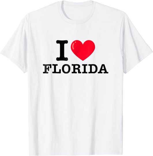 I Heart Florida Classic Typewriter Font T Shirt