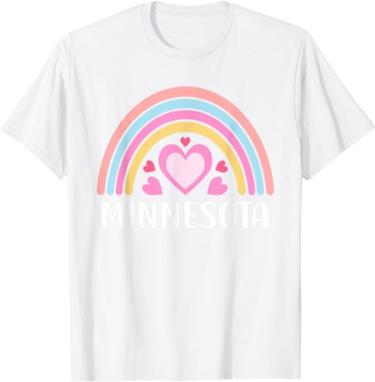 Minnesota Rainbow Hearts T-Shirt