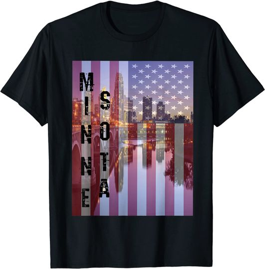 Minnesota American Flag T-Shirt