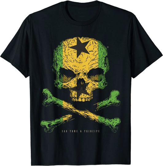 Skull Crossbones Sao Tome & Principe T Shirt