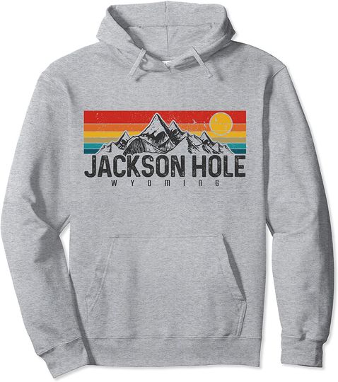 Vintage Wyoming Mountains Pride Gift Pullover Hoodie