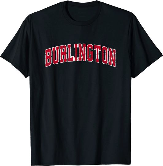 Burlington Wisconsin Vintage Sports Red T-Shirt