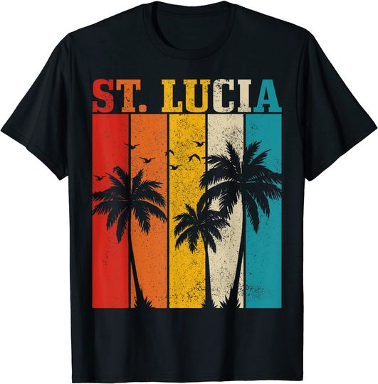 St. Lucia Vintage Surfer Caribbean T-Shirt