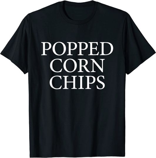Popped Corn Chips Love Food Vintage Funny T-Shirt