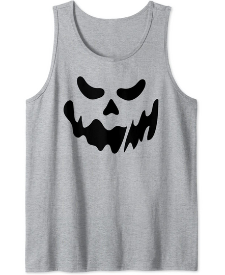 Scary Jack-O-Lantern Halloween Pumpkin Face Trick or Treat Tank Top