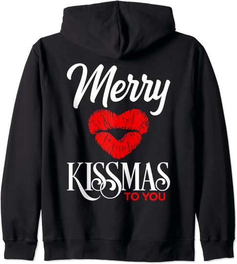 Merry Kissmas To You Holiday Apparel Pullover Hoodie