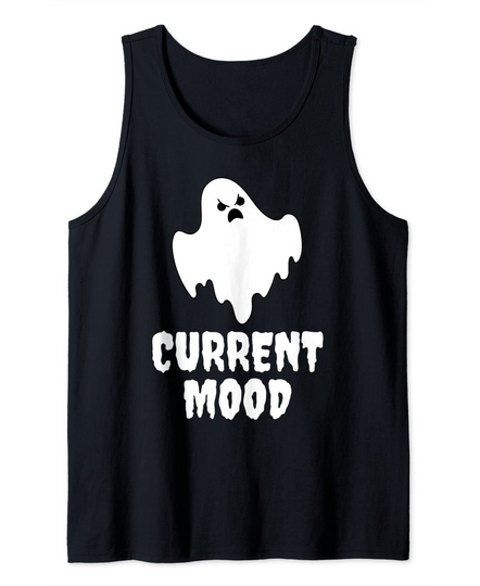 Current Mood Grumpy Ghost Halloween Funny Trick Or Treat Tank Top