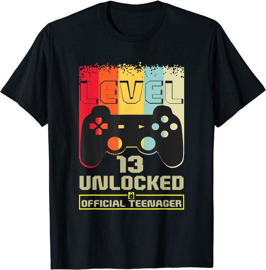 13th Birthday Level 13 Unlocked Official Teenager Vintage Long Sleeves