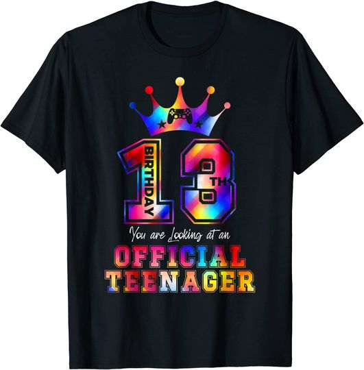 Official Teenager 13 Years Old 13th Birthday Gamer T-Shirt