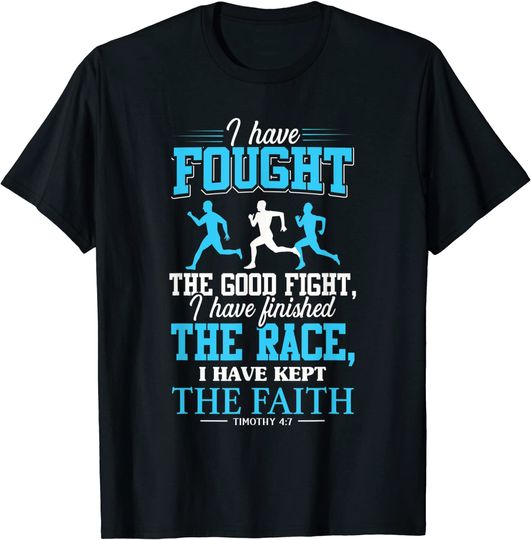 Inspirational Bible Verse Shirt for Runners and Athletes T-Shirt