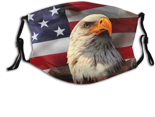 American Flag Bald Eagle Face Mask