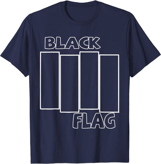Retro Black Rock Band Love Music Love Flag American T-Shirt