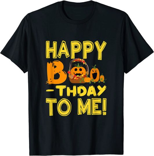 Birthday Halloween Happy Boo-thday to Me Pumpkin T-Shirt