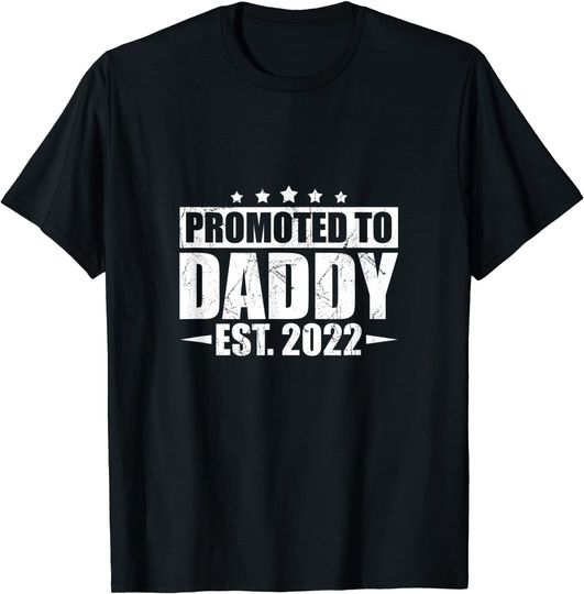 Mens Promoted to Daddy Pregnancy First time Dad T-Shirt