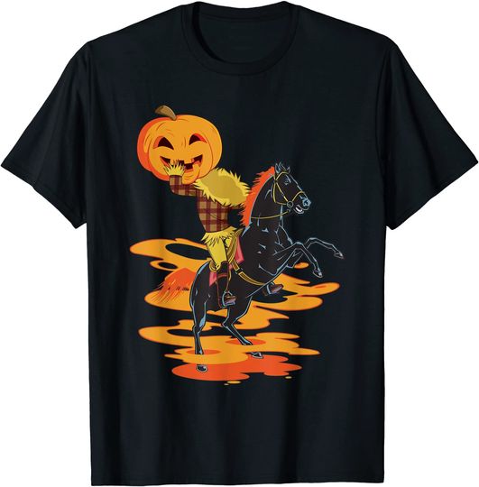 Legend of the Headless Horseman Halloween Pumpkin Design T-Shirt