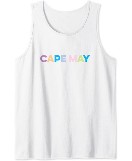 Cape May New Jersey Colorful Type Tank Top