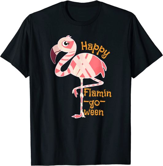 Ziombie Flamingo Bird Happy Flamingoween T-Shirt