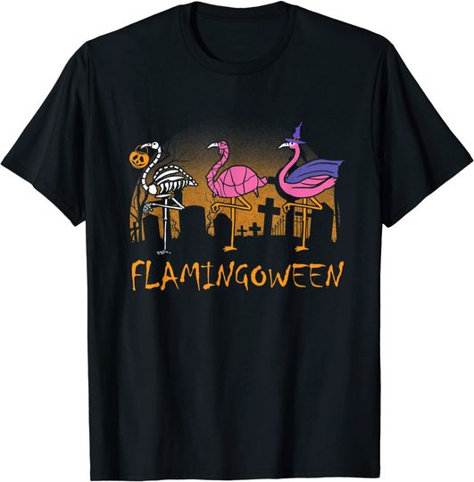 Funny Halloween 2018 Flamingoween Shirt Flamingo Costume T-Shirt