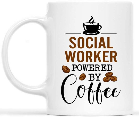 Social Worker Powered By Coffee Mug