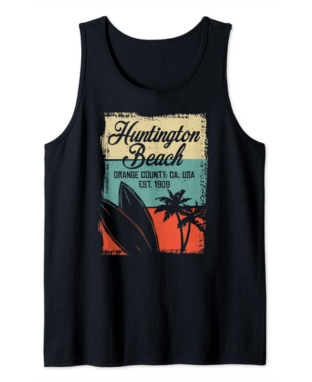 Huntington Beach Cool Surfing Competitions Tank Top