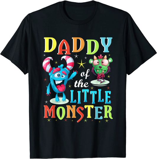 Daddy Of The Little Monster Family Matching Birthday Gift T-Shirt