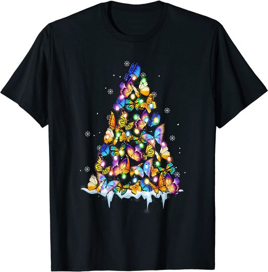Butterfly Christmas Tree Christmas Xmas Pajamas T-Shirt