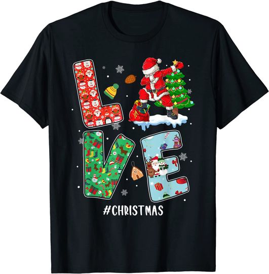 Boxing Lover Christmas Dabbing Santa Pajamas T-Shirt