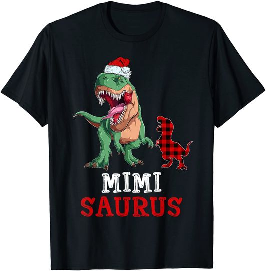 Mimi Saurus Rex Funny Dinosaur MimiSaurus Christmas T-Shirt
