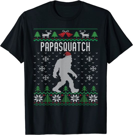 Ugly Christmas Family Sasquatch T-shirt