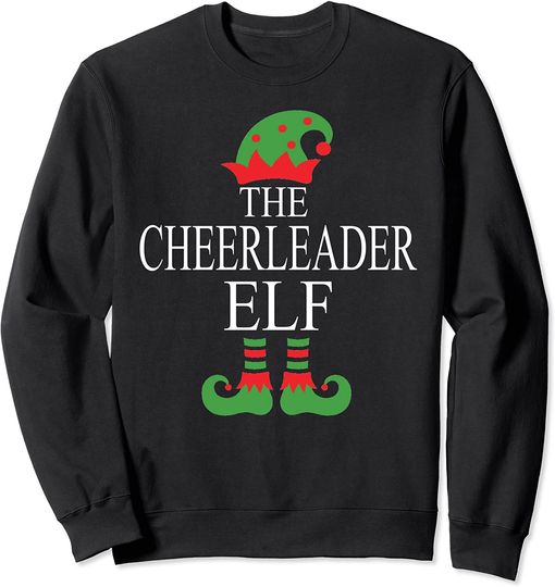 Cheerleader Elf Family Matching Christmas Group Pajama Men Sweatshirt