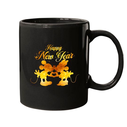 Disney Happy New Year Mickey & Minnie Mugs