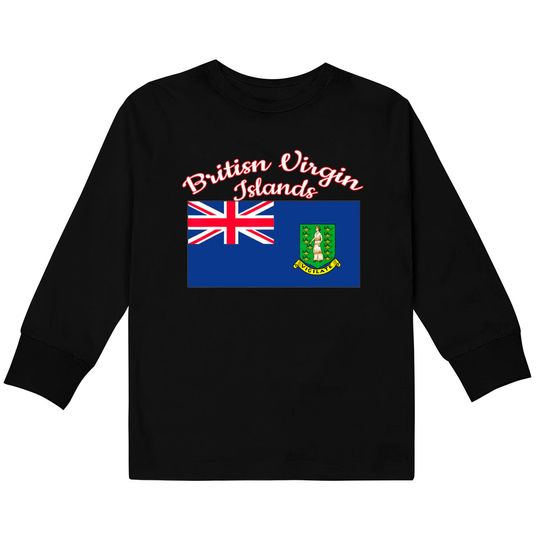British Virgin Islands Flag Kids Long Sleeve T-Shirt