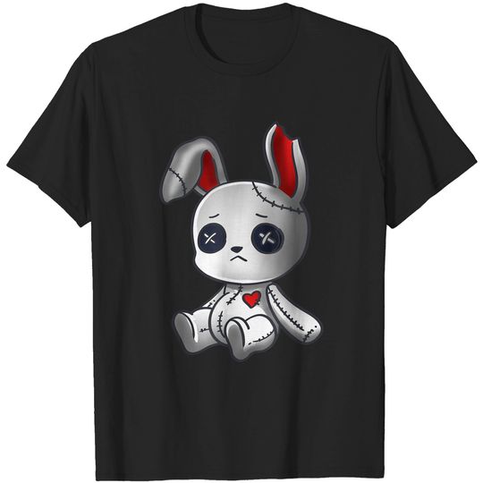Goth Bunny Shirt Cute Creepy Emo Clothes Kawaii Bunny T-Shirt