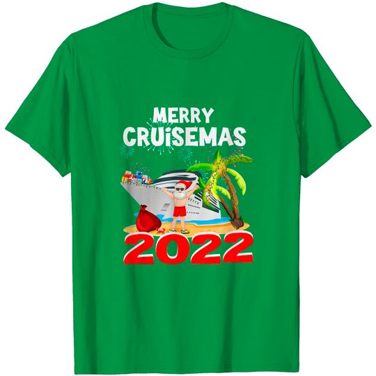 Merry Cruisemas 2021 Christmas Santa Claus Cruise T-Shirt