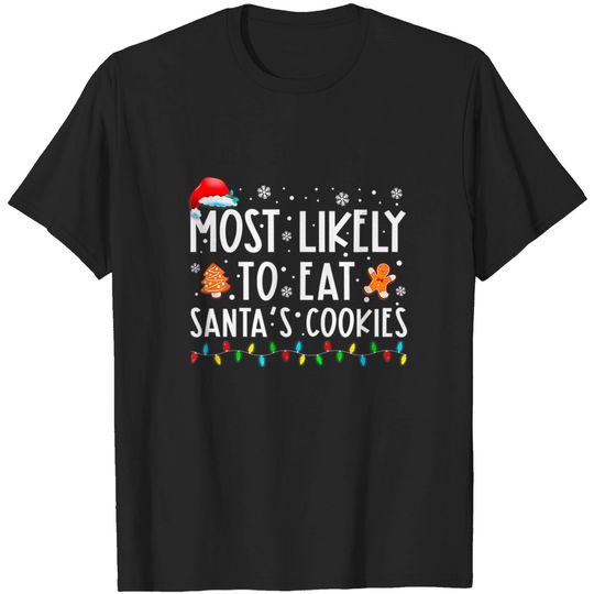 Most Likely To Eat Santas Cookies Family Christmas Holiday Baseball Cap