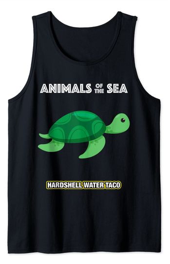 Turtle Tank Top Animals Of The Sea Funny Ocean Humor Meme - Cute Turtle